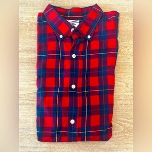 Old Navy Red and Blue Plaid Button Down Shirt